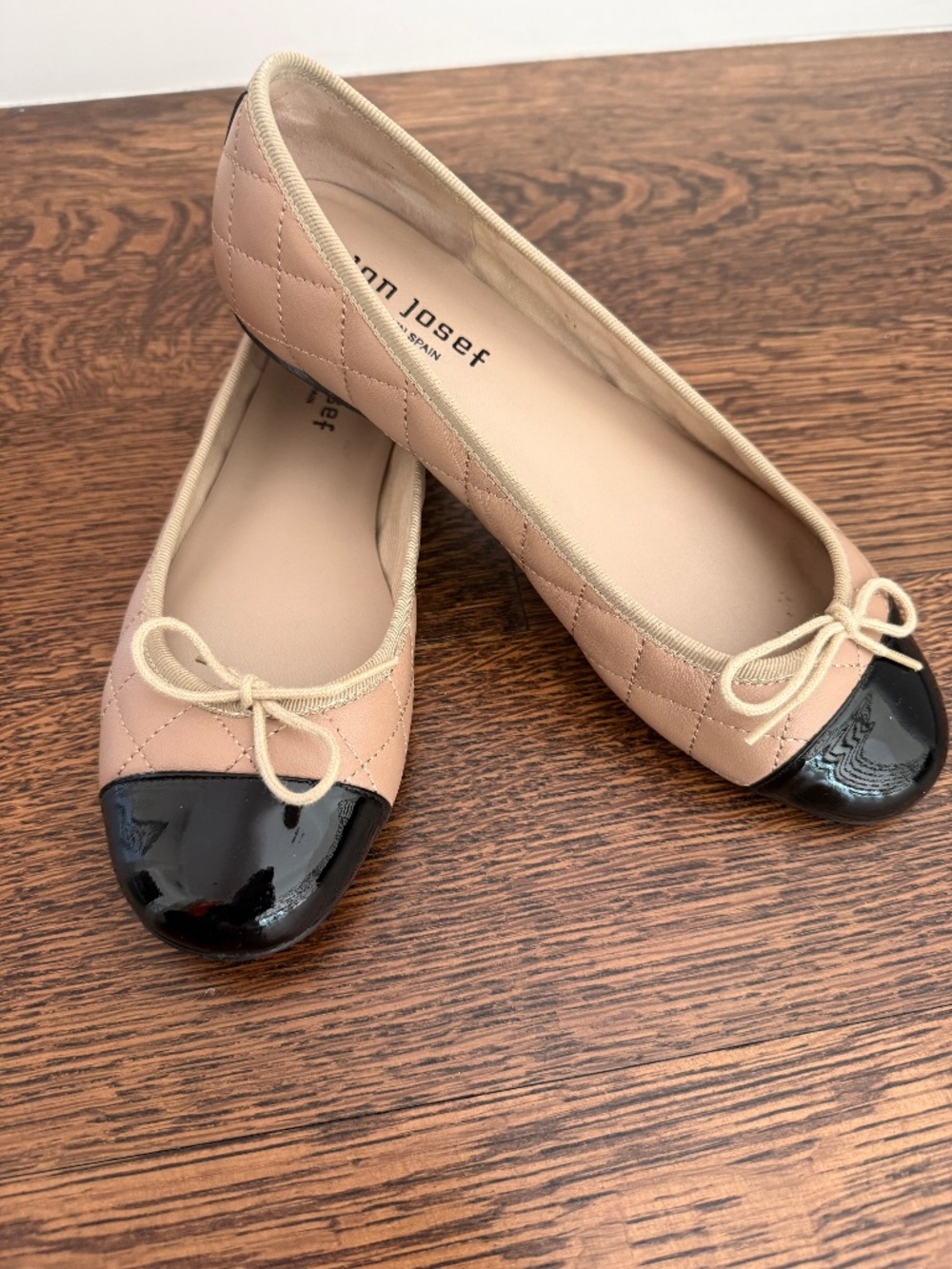 Jon Josef Cap Toe Quilted Ballet Flats